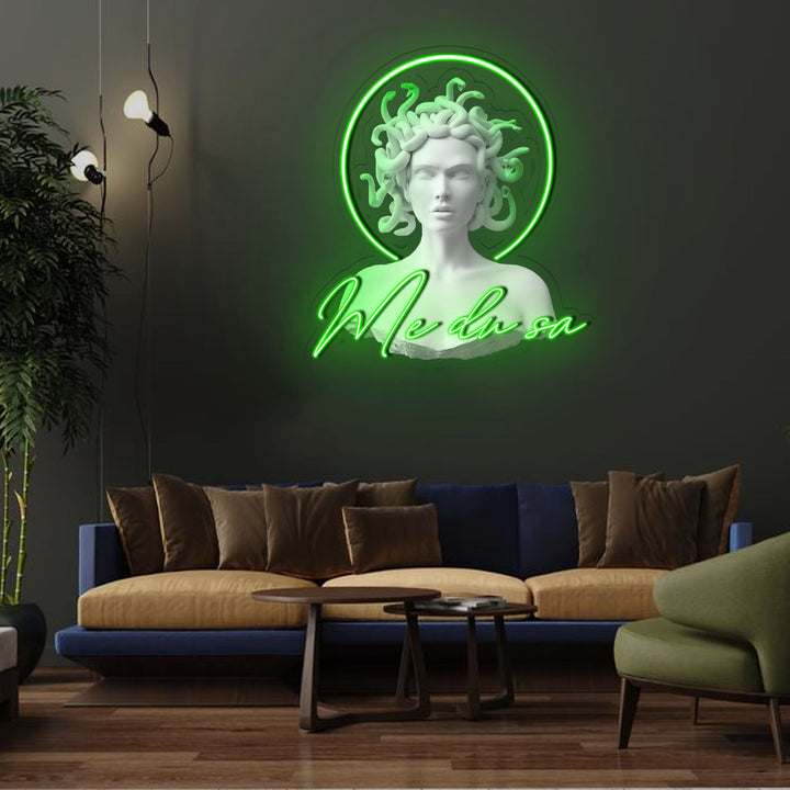 Medusa Head Bust Neon Sign x Acrylic Artwork