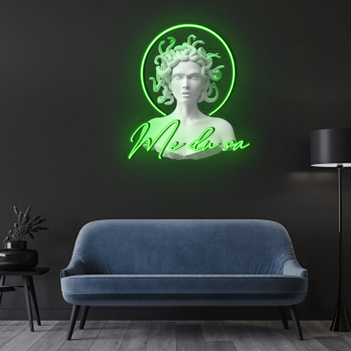 Medusa Head Bust Neon Sign x Acrylic Artwork