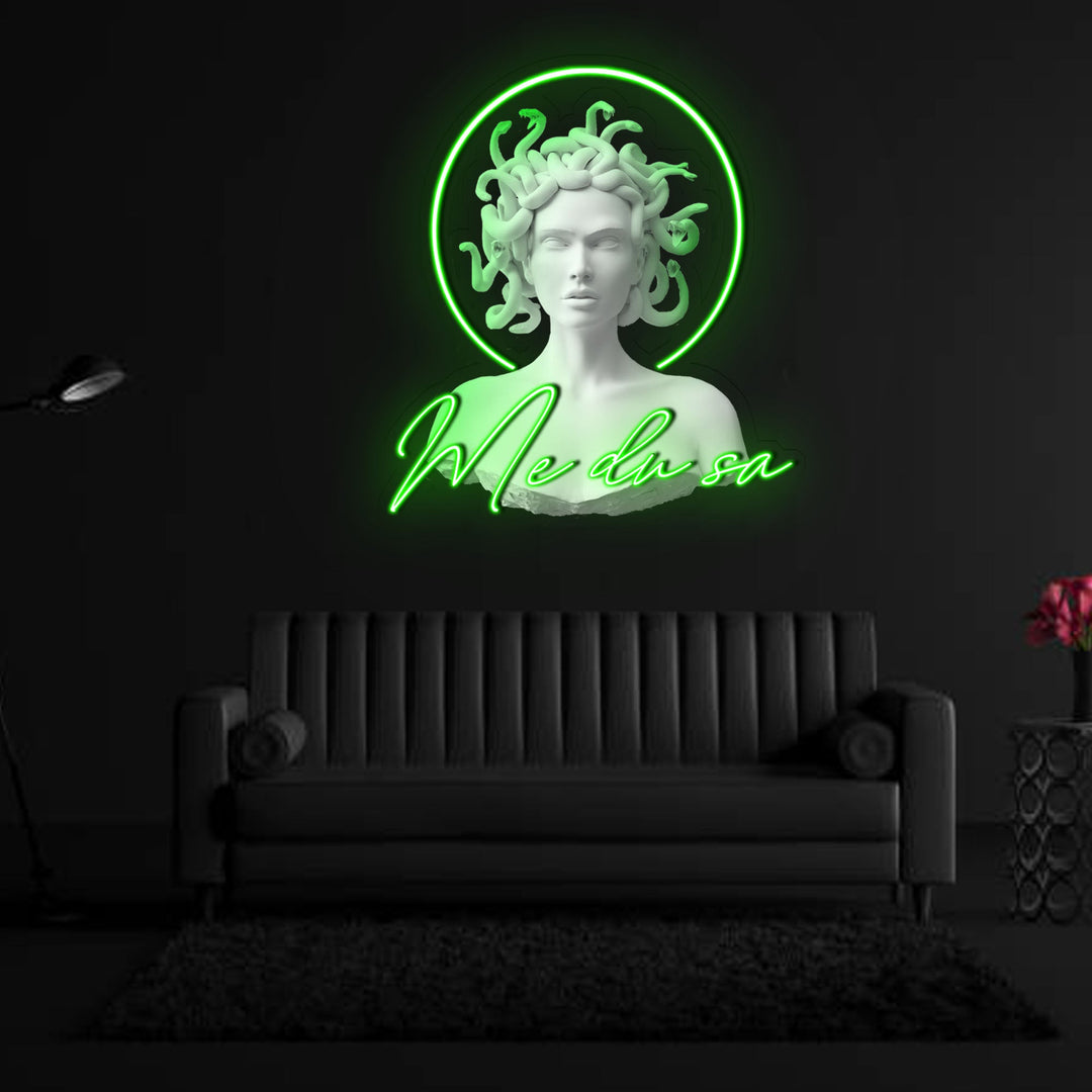 Medusa Head Bust Neon Sign x Acrylic Artwork