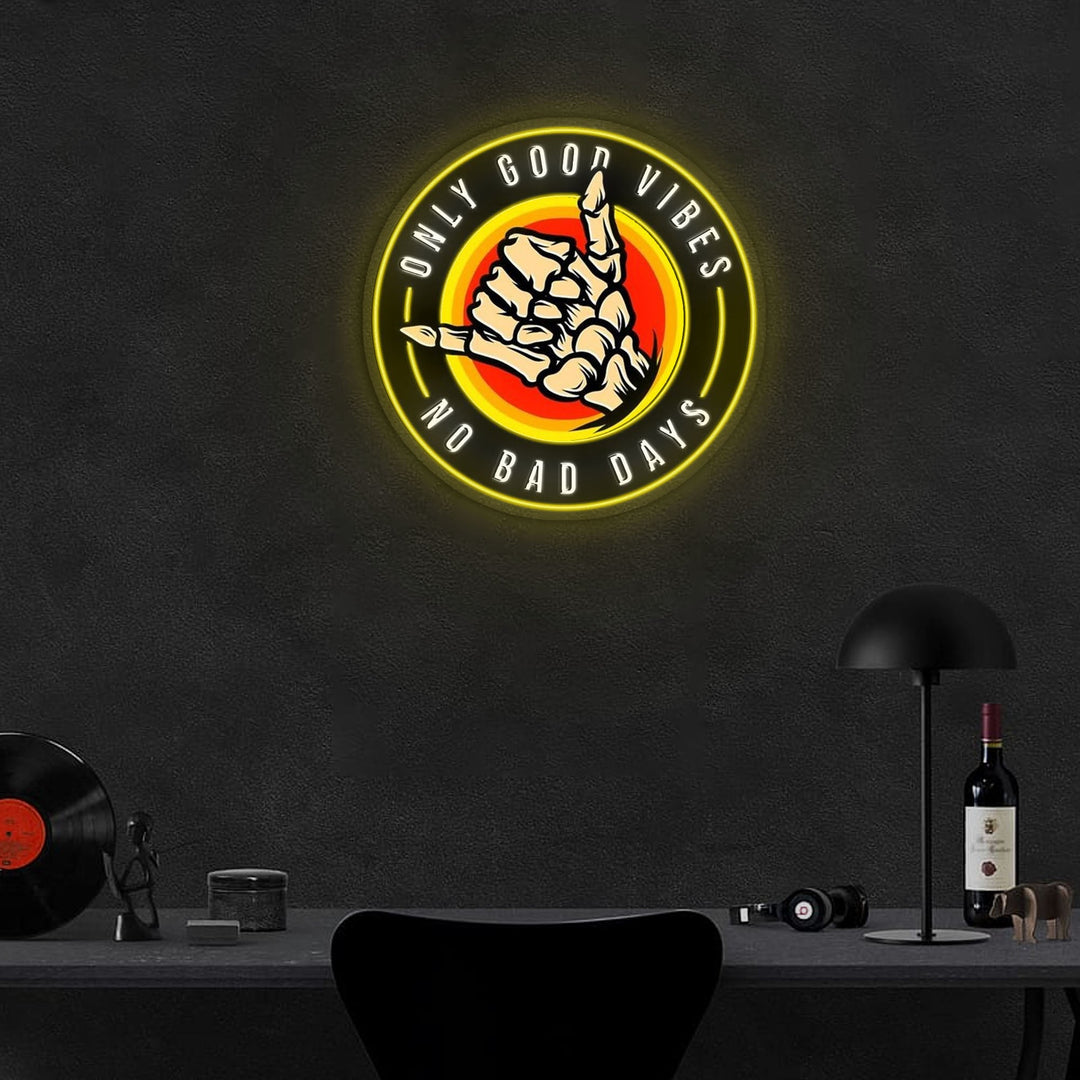 Only Good Vibes Neon Sign x Acrylic Artwork