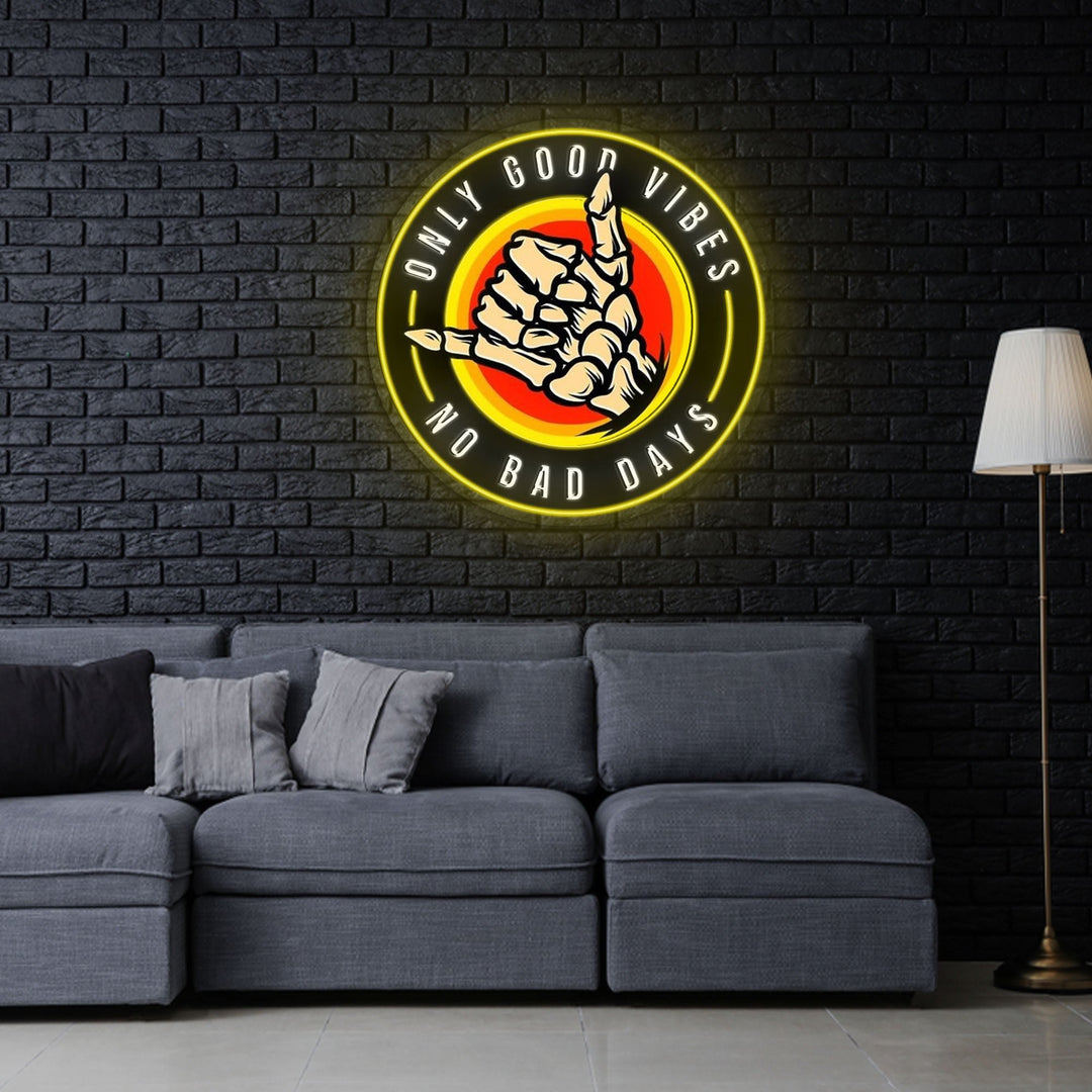 Only Good Vibes Neon Sign x Acrylic Artwork