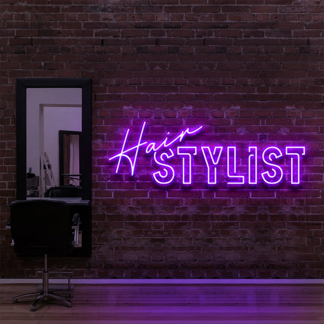 "Hair Stylist" Neon Sign for Hair Salons & Barbershops