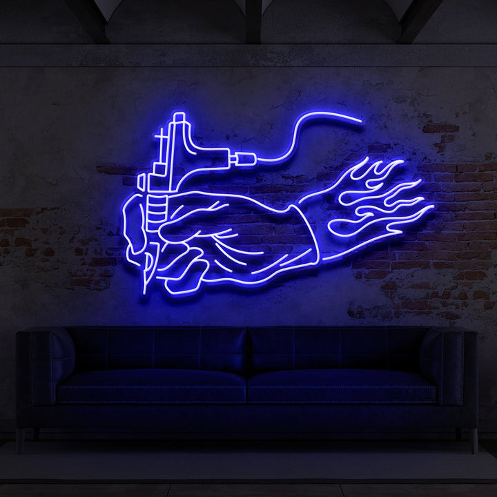 "Hand of an Artist" Neon Sign for Tattoo Parlours