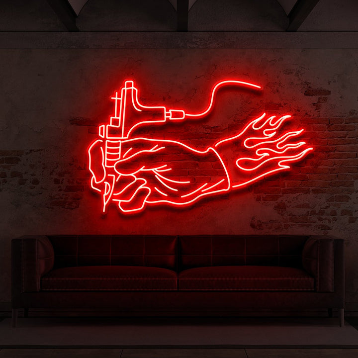 "Hand of an Artist" Neon Sign for Tattoo Parlours