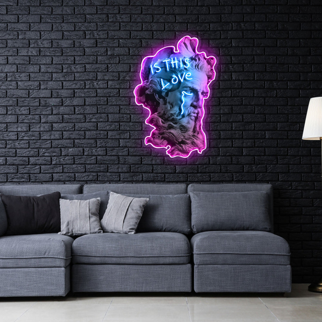 "Is This Love?" Neon x Acrylic Artwork