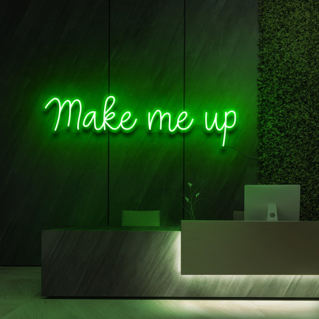 "Make Me Up" Neon Sign for Beauty & Cosmetic Studios