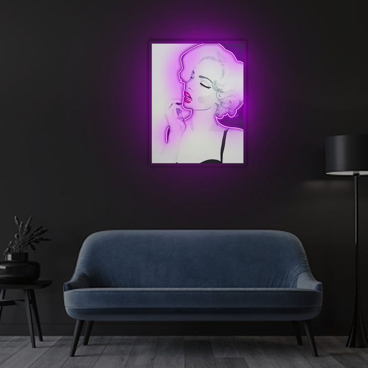 Marilyn Monroe Neon x Acrylic Artwork