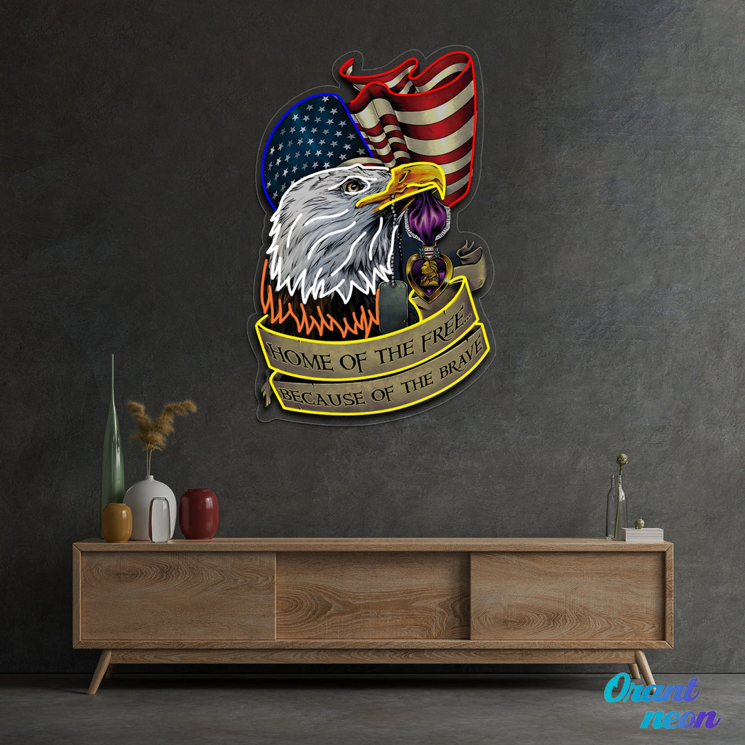 Home of the Free - American Eagle Flag