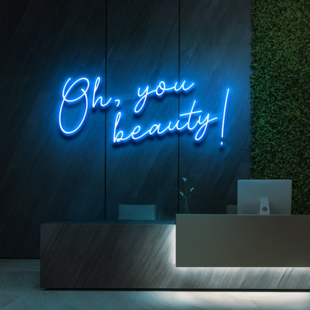 "Oh, You Beauty!" Neon Sign for Beauty & Cosmetic Studios