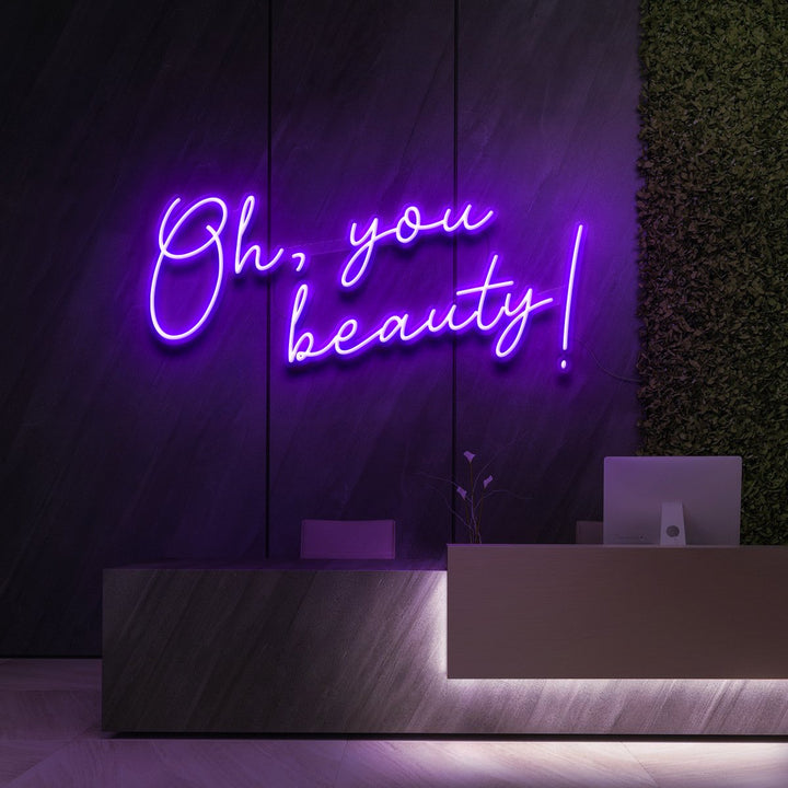 "Oh, You Beauty!" Neon Sign for Beauty & Cosmetic Studios