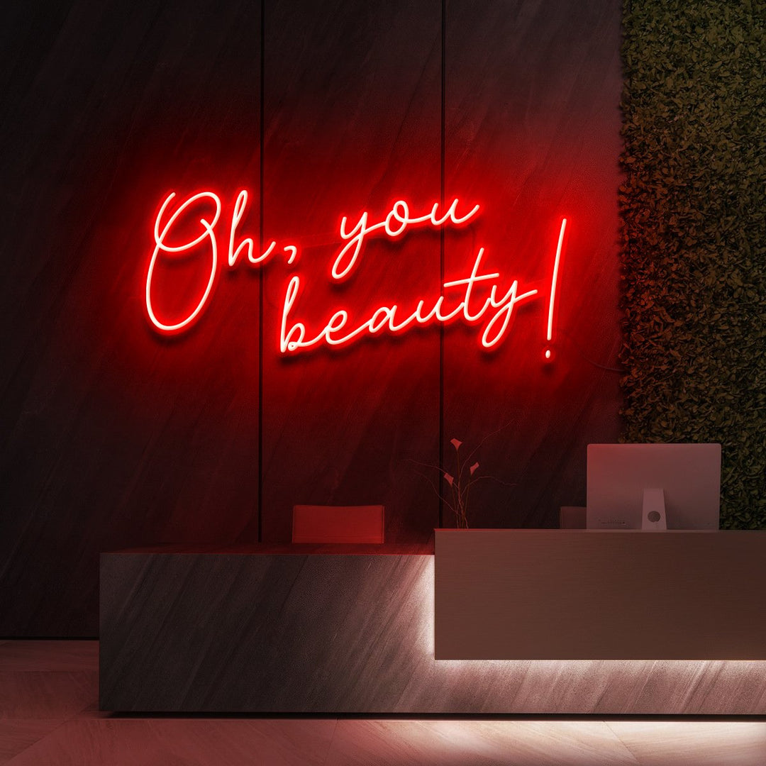 "Oh, You Beauty!" Neon Sign for Beauty & Cosmetic Studios