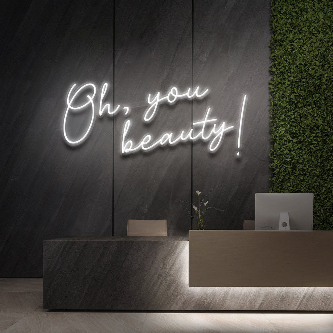 "Oh, You Beauty!" Neon Sign for Beauty & Cosmetic Studios
