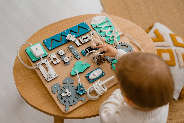 Busy Board for Toddler, Activity Board, Toddler Gift, Montessori Board, Developing Board, Wooden Sensory Board, 1st Birthday Gift, Fidget Toy