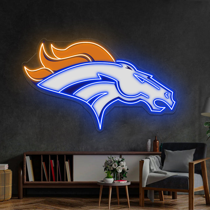 Denver Broncos LED Neon Sign – Premium Neon Light for Football Fans & Game Rooms