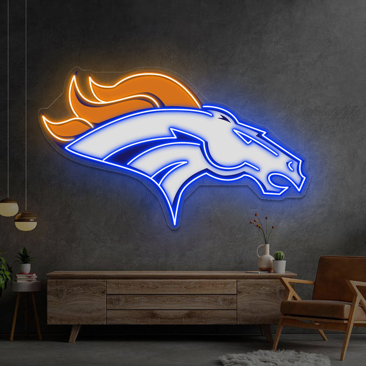 Denver Broncos LED Neon Sign – Premium Neon Light for Football Fans & Game Rooms