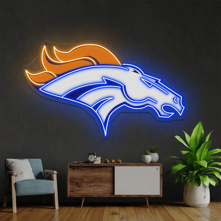 Denver Broncos LED Neon Sign – Premium Neon Light for Football Fans & Game Rooms