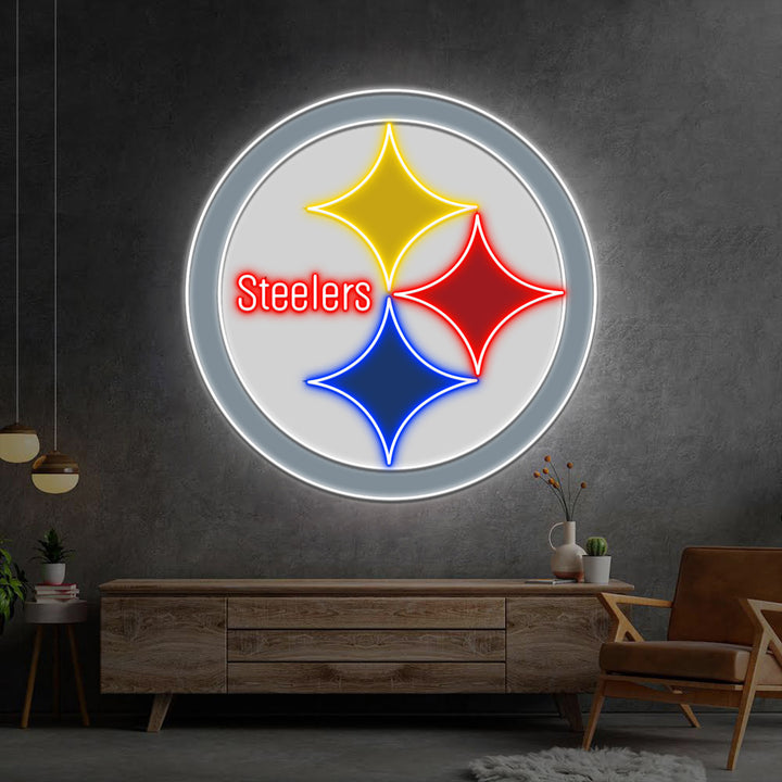 Pittsburgh Steelers LED Neon Sign – Premium Neon Light for Football Fans & Game Rooms