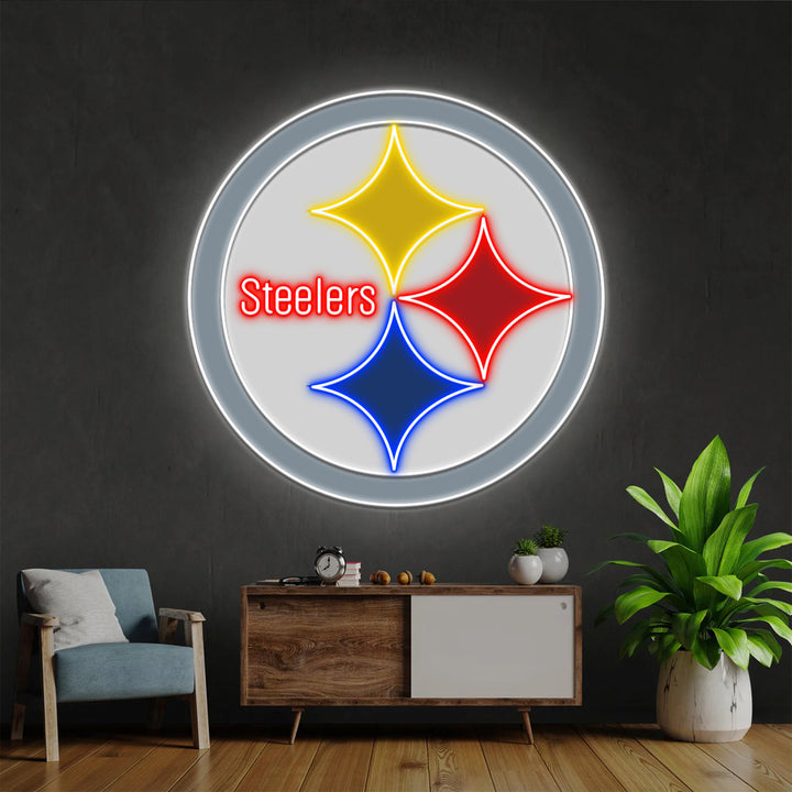Pittsburgh Steelers LED Neon Sign – Premium Neon Light for Football Fans & Game Rooms