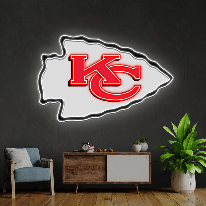 Kansas City Chiefs LED Neon Sign – Premium Neon Light for Football Fans & Game Rooms
