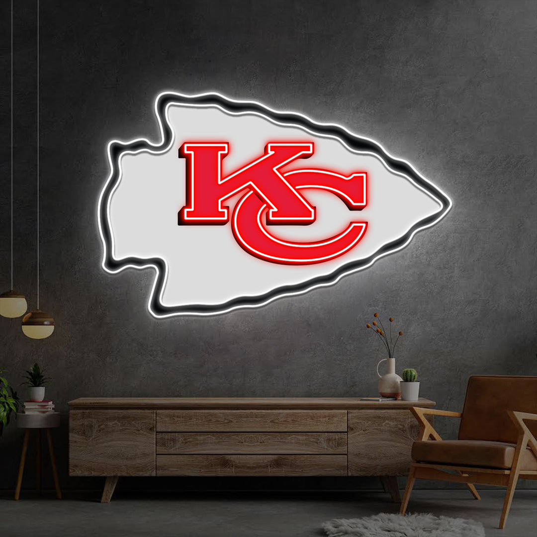 Kansas City Chiefs LED Neon Sign – Premium Neon Light for Football Fans & Game Rooms