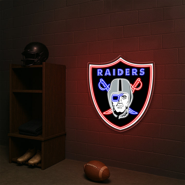 Oakland Raiders LED Neon Sign – Premium Neon Light for Football Fans & Game Rooms