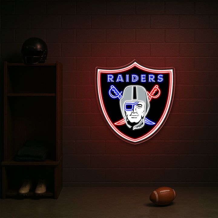 Oakland Raiders LED Neon Sign – Premium Neon Light for Football Fans & Game Rooms
