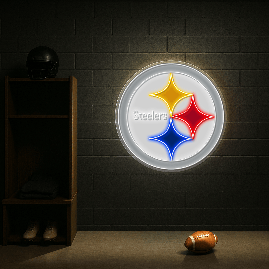Pittsburgh Steelers LED Neon Sign – Premium Neon Light for Football Fans & Game Rooms
