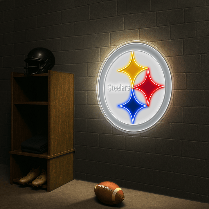 Pittsburgh Steelers LED Neon Sign – Premium Neon Light for Football Fans & Game Rooms
