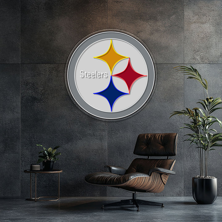 Pittsburgh Steelers LED Neon Sign – Premium Neon Light for Football Fans & Game Rooms