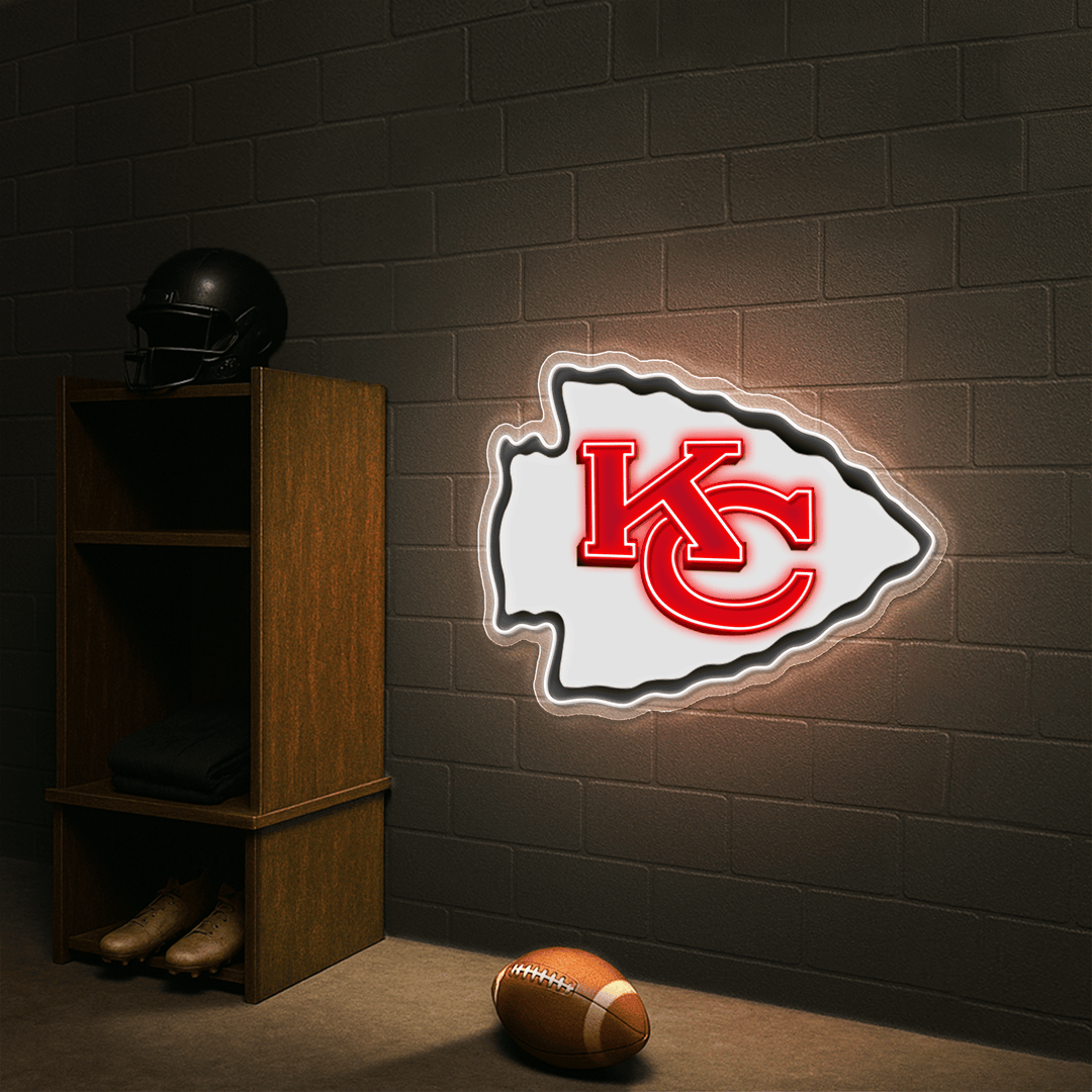 Kansas City Chiefs LED Neon Sign – Premium Neon Light for Football Fans & Game Rooms