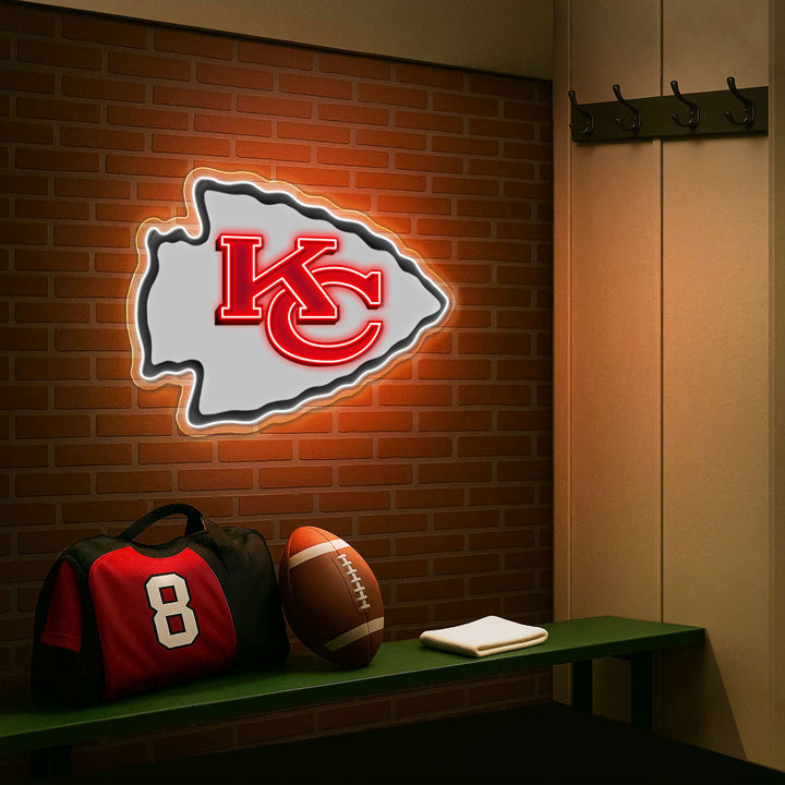 Kansas City Chiefs LED Neon Sign – Premium Neon Light for Football Fans & Game Rooms