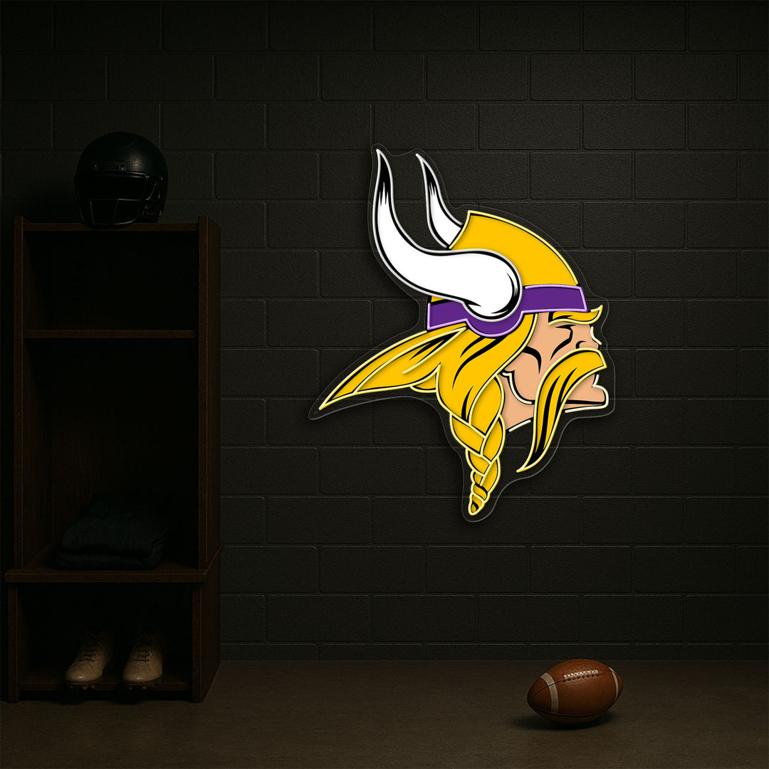 Minnesota Vikings LED Neon Sign – Premium Neon Light for Football Fans & Game Rooms