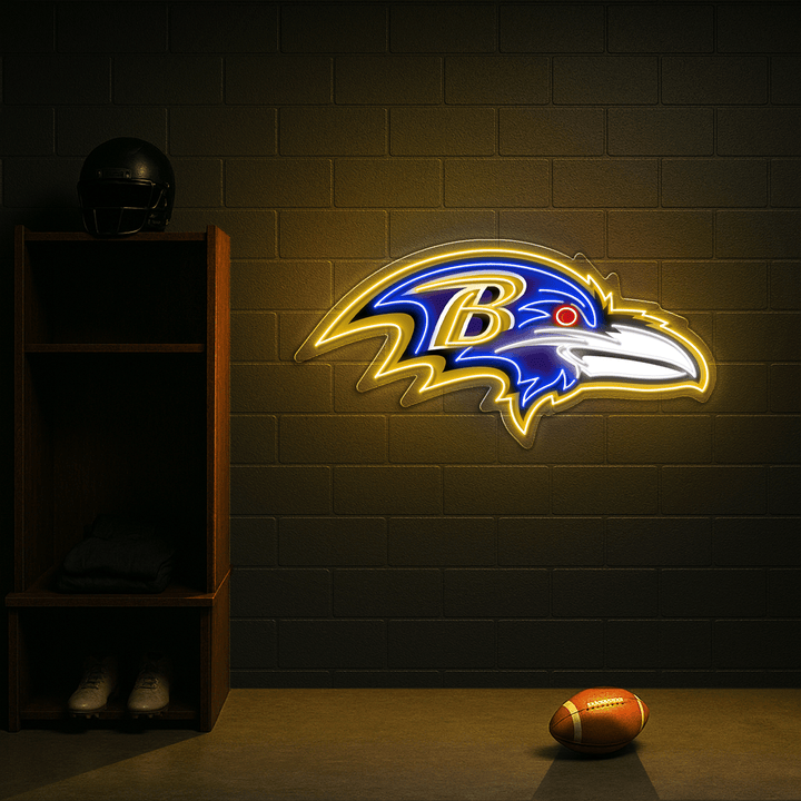 Baltimore Ravens LED Neon Sign – Premium Neon Light for American Football Fans & Game Rooms