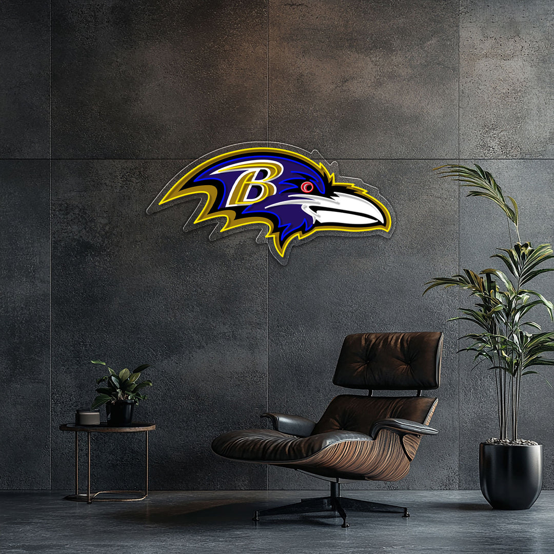 Baltimore Ravens LED Neon Sign – Premium Neon Light for American Football Fans & Game Rooms