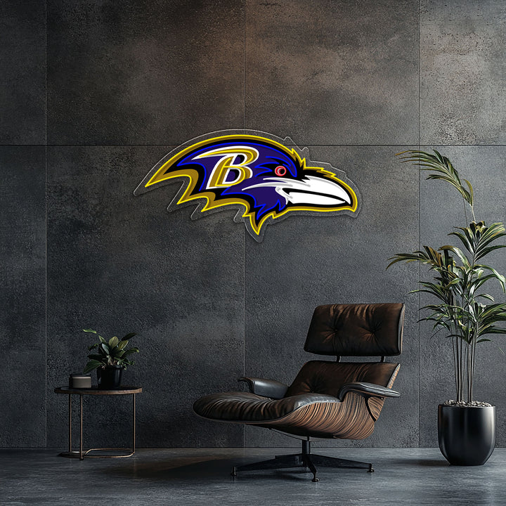 Baltimore Ravens LED Neon Sign – Premium Neon Light for American Football Fans & Game Rooms