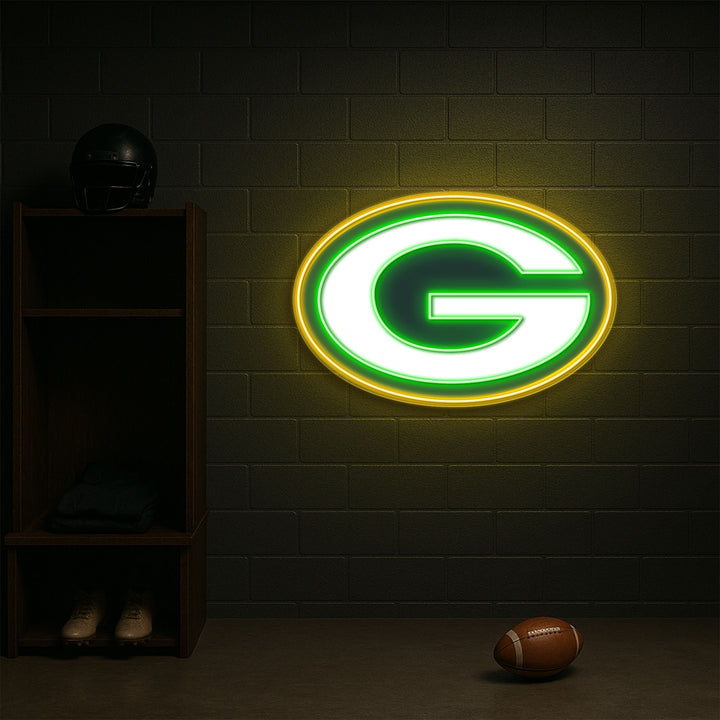 Green Bay Packers LED Neon Sign – Premium Neon Light for American Football Fans & Game Rooms
