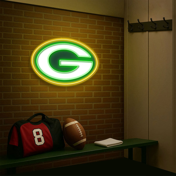 Green Bay Packers LED Neon Sign – Premium Neon Light for American Football Fans & Game Rooms