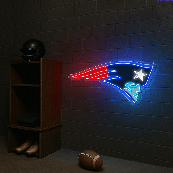 New England Patriots LED Neon Sign – Premium Neon Light for American Football Fans & Game Rooms