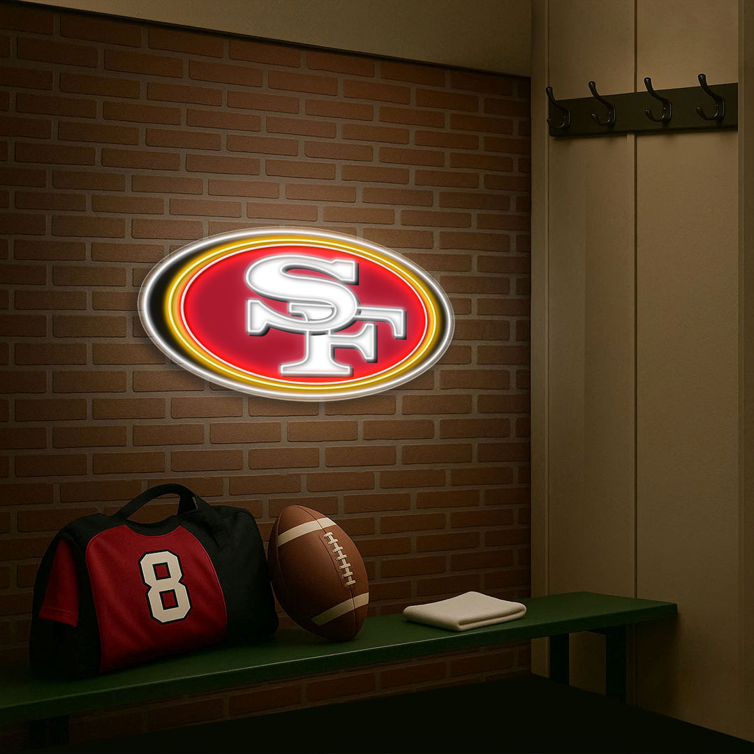 San Francisco 49ers LED Neon Sign – Premium Neon Light for American Football Fans & Game Rooms