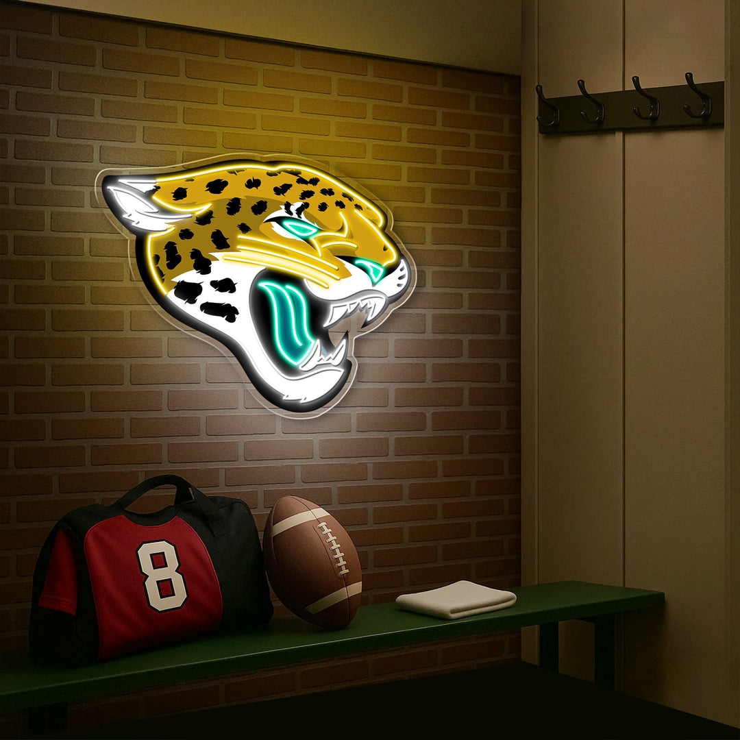 Jacksonville Jaguars LED Neon Sign – Premium Neon Light for American Football Fans & Game Rooms