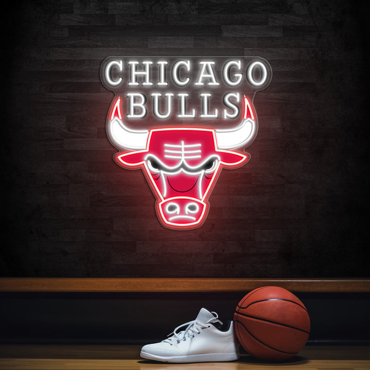 Chicago Bulls LED Neon Sign – Premium Neon Light for Basketball Fans & Game Rooms