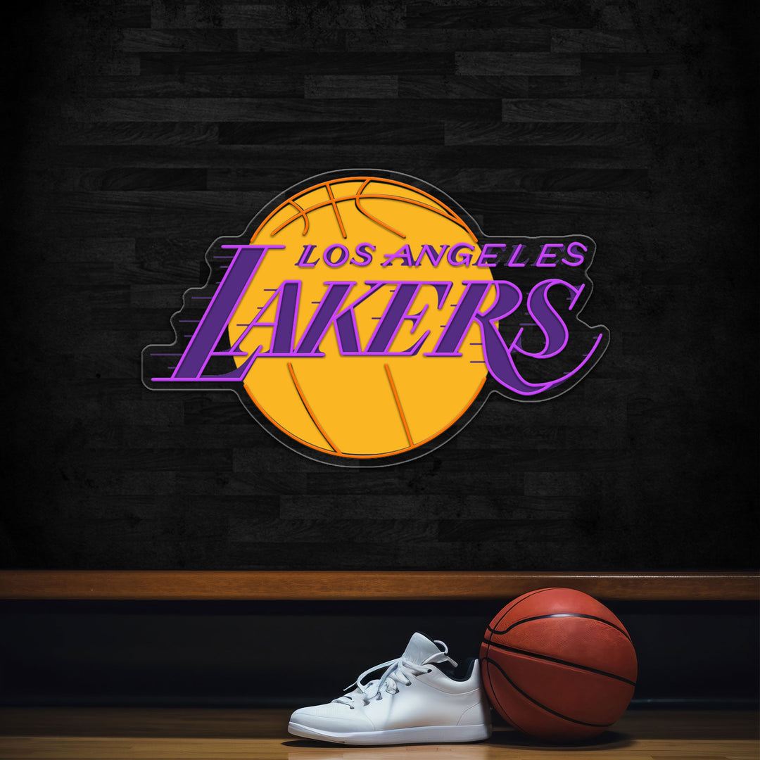 Los Angeles Lakers LED Neon Sign – Premium Neon Light for Basketball Fans & Game Rooms