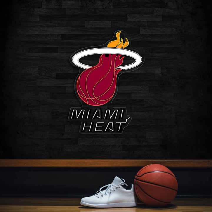 Miami Heat LED Neon Sign – Premium Neon Light for Basketball Fans & Game Rooms