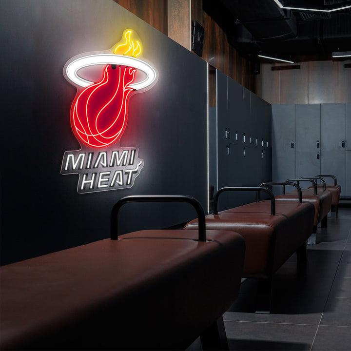Miami Heat LED Neon Sign – Premium Neon Light for Basketball Fans & Game Rooms