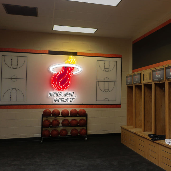 Miami Heat LED Neon Sign – Premium Neon Light for Basketball Fans & Game Rooms