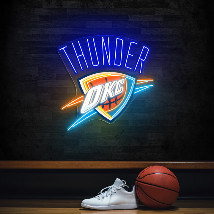 Oklahoma City Thunder LED Neon Sign – Premium Neon Light for Basketball Fans & Game Rooms