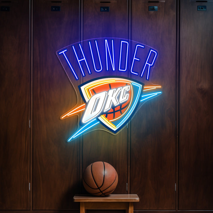 Oklahoma City Thunder LED Neon Sign – Premium Neon Light for Basketball Fans & Game Rooms