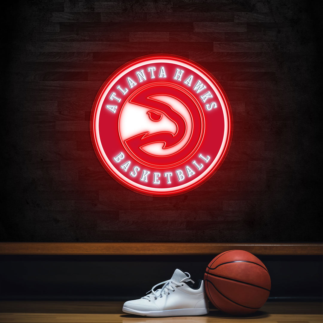 Atlanta Hawks LED Neon Sign – Premium Neon Light for Basketball Fans & Game Rooms