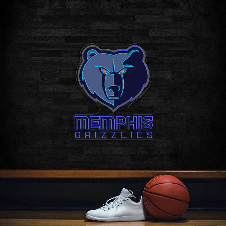 Memphis Grizzlies LED Neon Sign – Premium Neon Light for Basketball Fans & Game Rooms