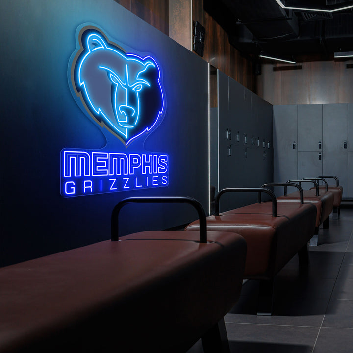 Memphis Grizzlies LED Neon Sign – Premium Neon Light for Basketball Fans & Game Rooms